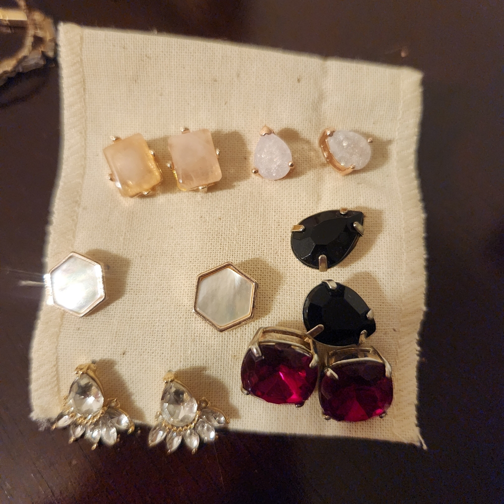 Elegant Multi-Color Earring Set